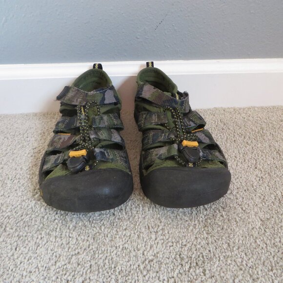 keen boys newport sandals size 3 army/camo green - Picture 3 of 10